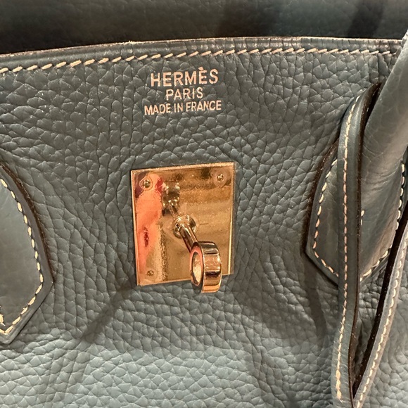 Hermes Blue Jean Birkin 30 handbag - immaculate - Picture 3 of 16
